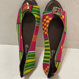 CUSTOM MADE FLAT OPEN TOE SHOES